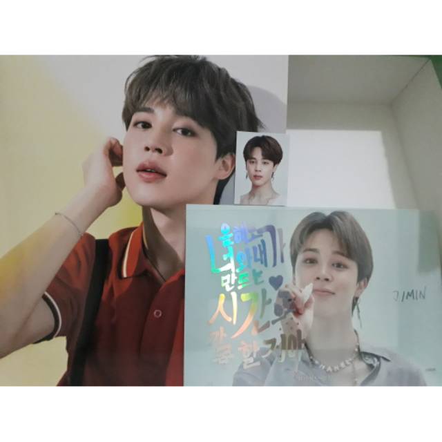 [BTS SEASON'S GREETINGS] Jimin SET Greeting Message Card  + ID Photo + Mini Poster OFFICIAL