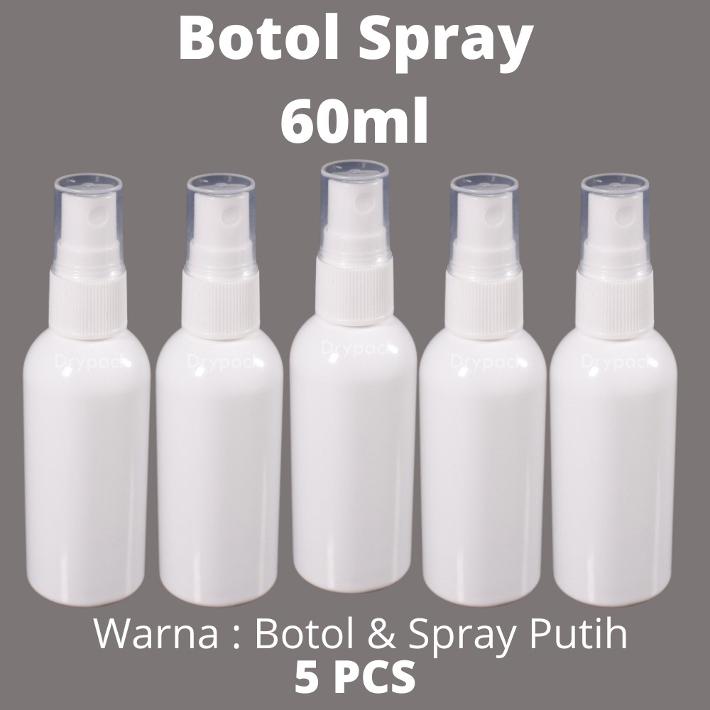 Botol Spray 60ml - Putih Susu - 5pcs