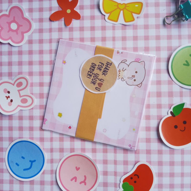 PRINT MEMOPAD UKURAN 8 X 8 cm KETEBALAN 80 GSM / MEMOPAD TERMURAH /  MEMO PRINT LUCU-6