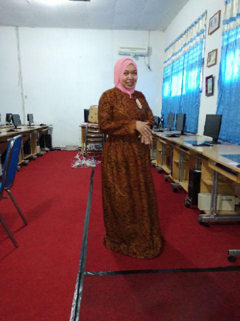 Long Dress Batik Gamis Batika Nadine Manggar Kobis Kupu Padi Ulir Manis Gendis Sekar