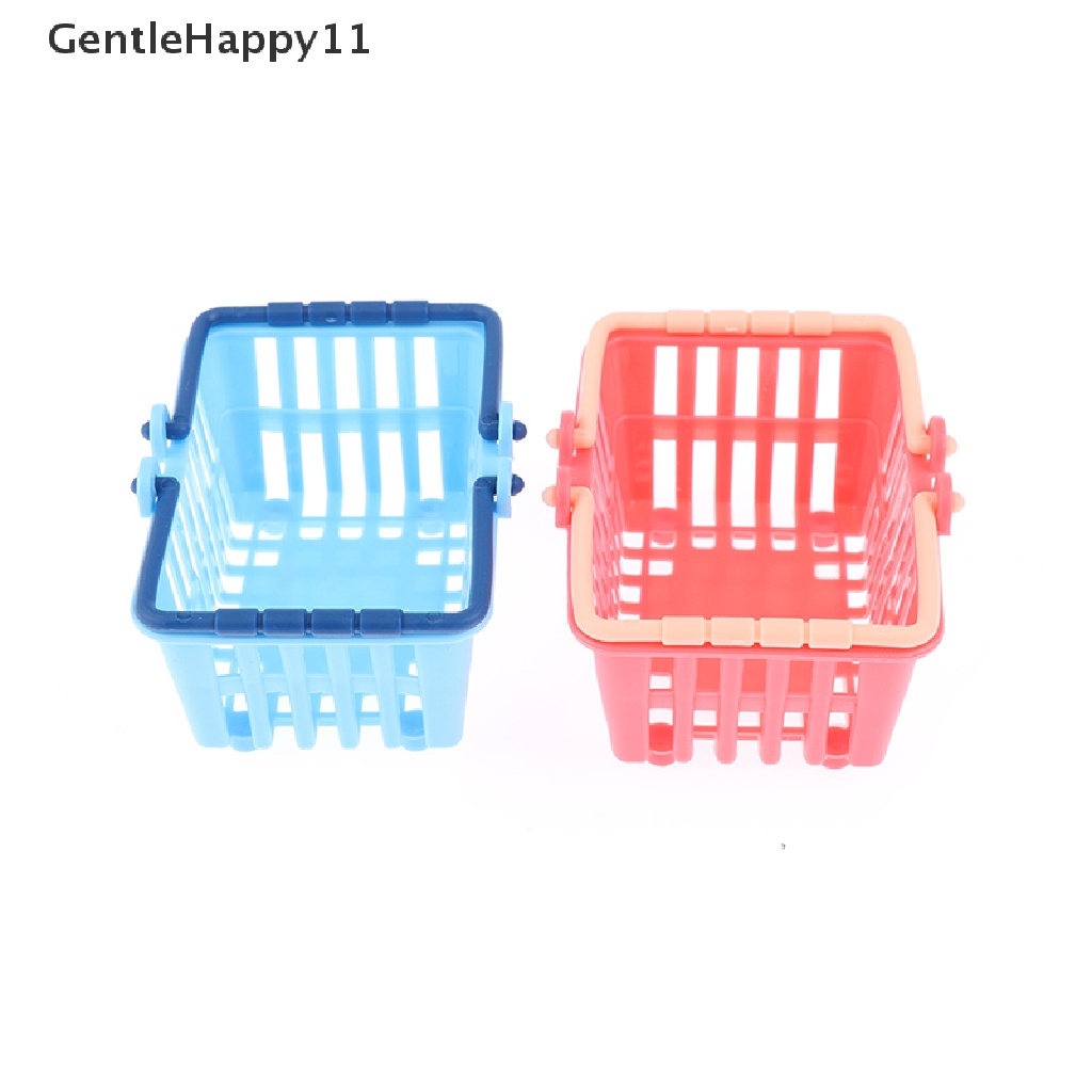 Gentlehappy Keranjang Belanja Mainan Anak Mini Supermarket Shopping Hand Basket Model Rumah Boneka