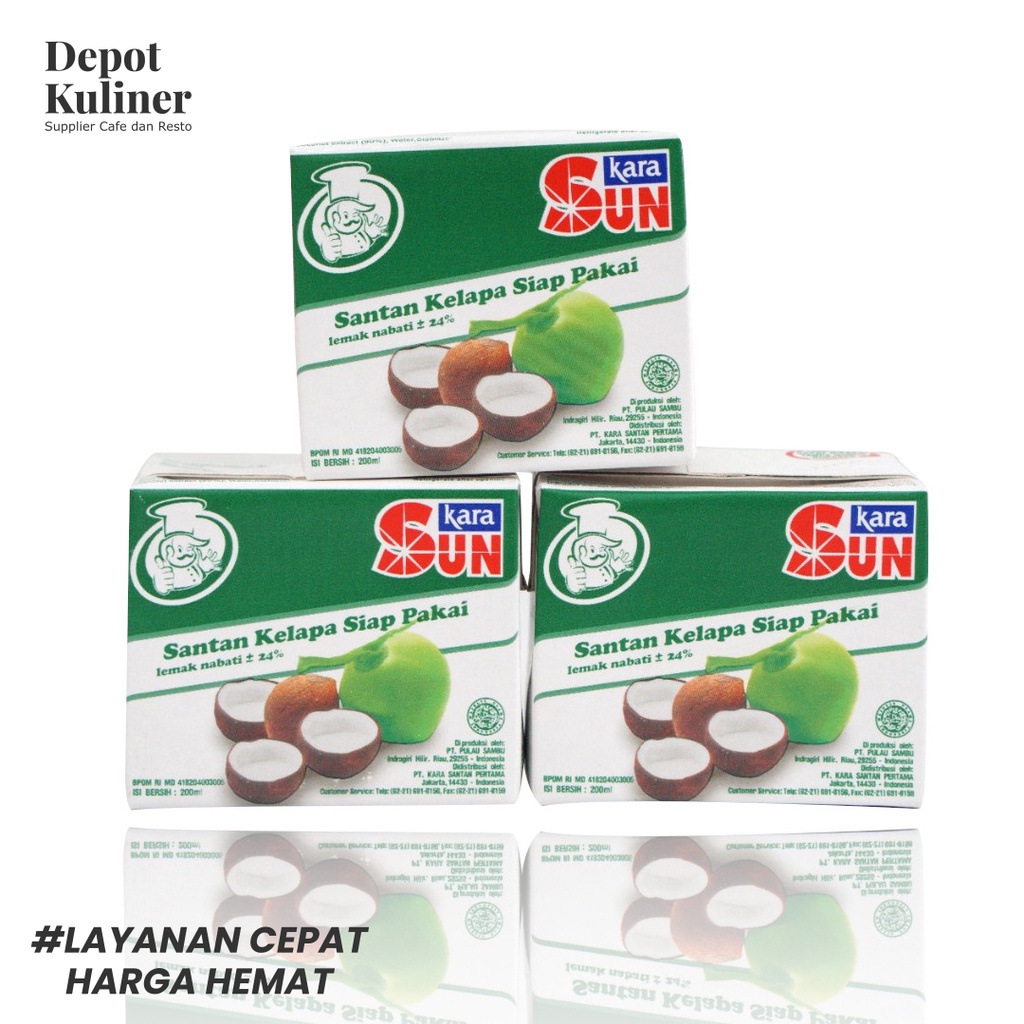 Sun Kara Santan Kelapa 200 ml - Santan Siap Pakai