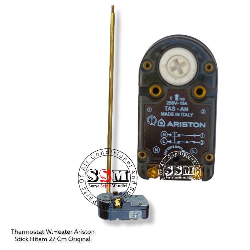 THERMOSTAT WATER HEATER ARISTON HITAM ORIGINAL