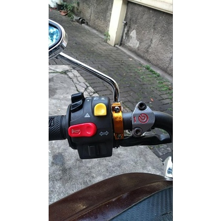 breket dudukan spion GOLD universal honda yamaha kawasi suzuki dll