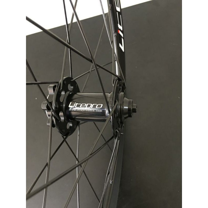 Wheel set Litepro 451 S42 Crius Wheelset AERO discbrake DB hitam 22 inch Sepeda fnhon bike friday