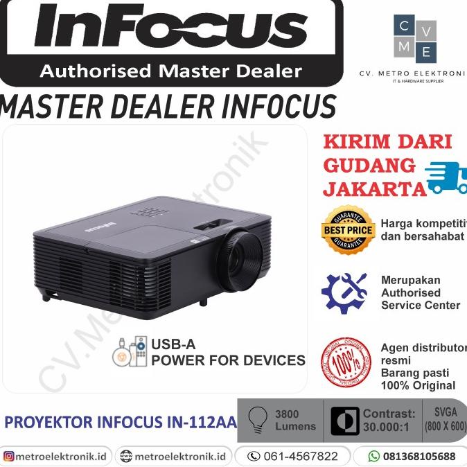 PROYEKTOR INFOCUS IN112AA INFOCUS IN-112AA SVGA 3800 LUMENS IN112XV