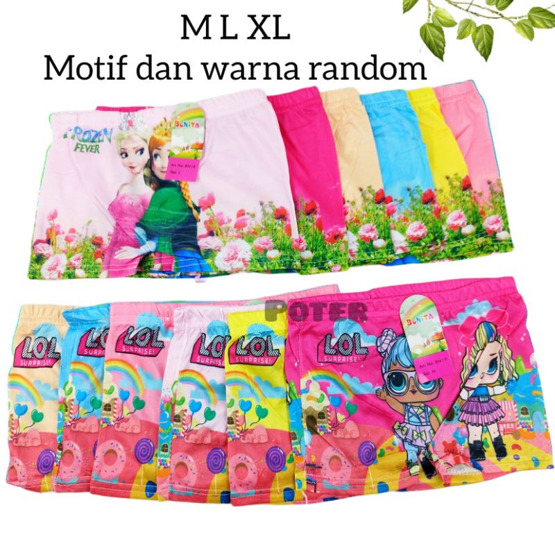 Boxer anak cewek cd celana dalam anak perempuan M L XL BONITA murah TK SD sekolah