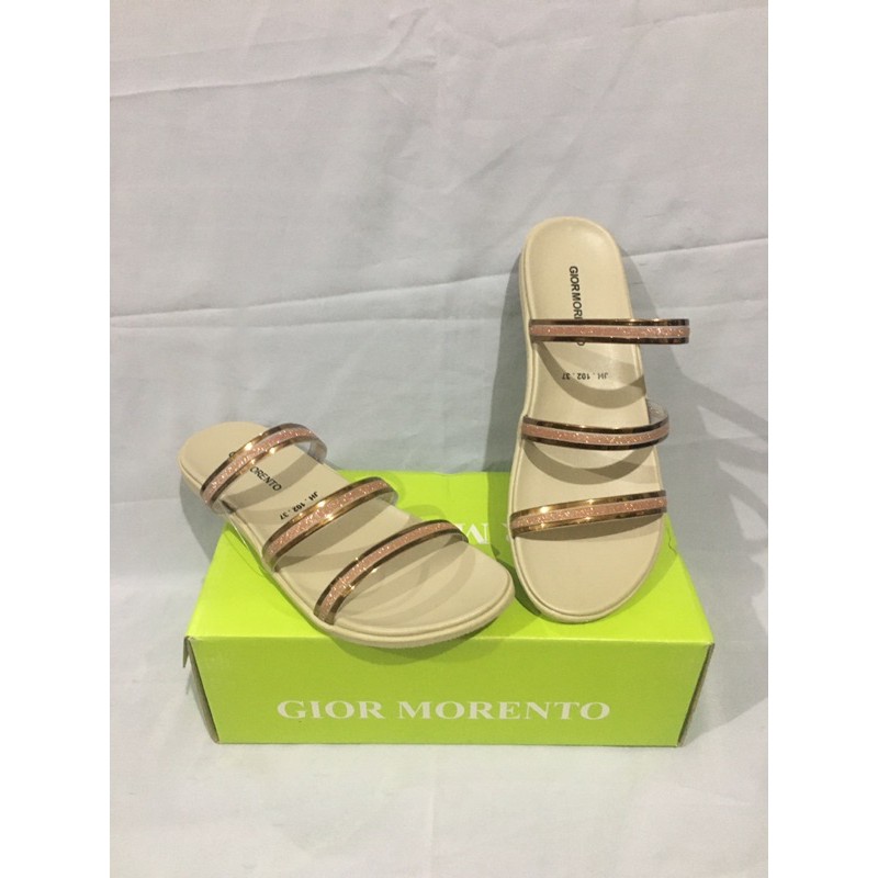 GIOR MORENTO Sandal flat wanita JH 102 TEMBAGA