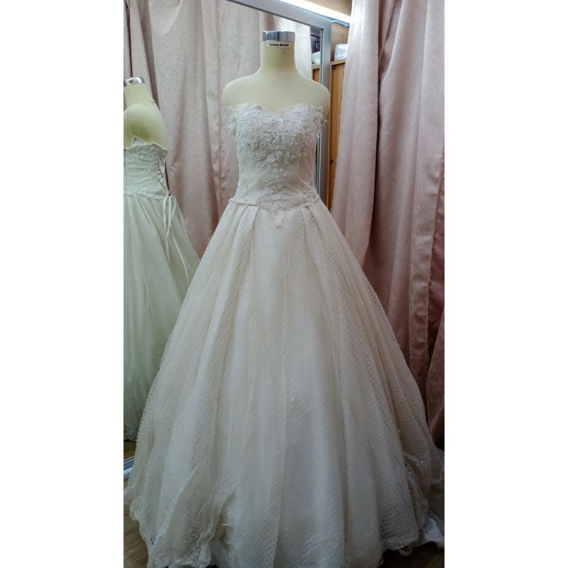 [GRATIS ONGKIR] GAUN WEDDING EKOR 050  / GAUN WEDDING PRELOVED / GAUN PENGANTIN BEKAS