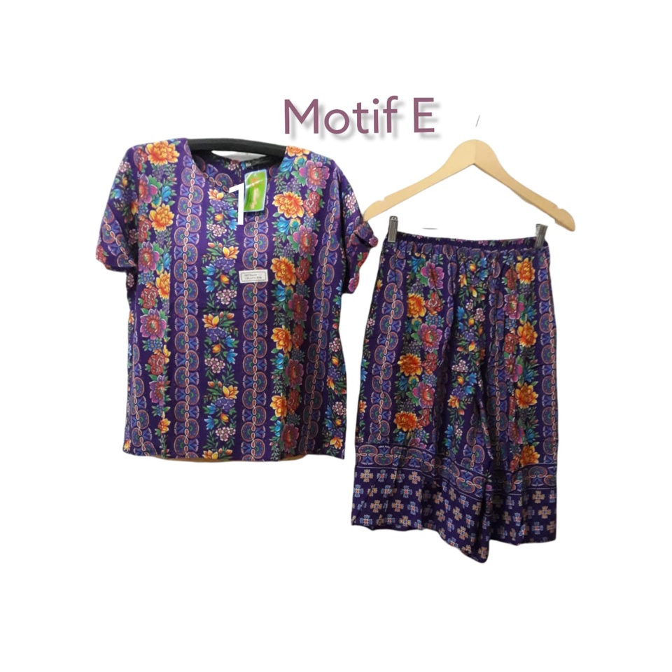 Stelan kulot batik - Setelan Kencana ungu label hijau maxi 85 - setelan baju tidur kencana ungu