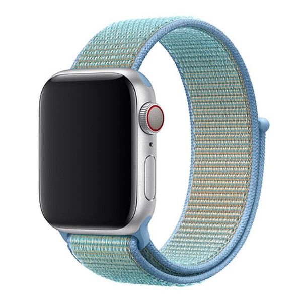 Strap Premium 38/40mm 42/44mm Bahan Nilon Untuk Watch 5/4/3/2/1 Nomer 20-40-26#Cornflower