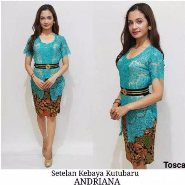 Setelan Kebaya Stretch Paris Merah