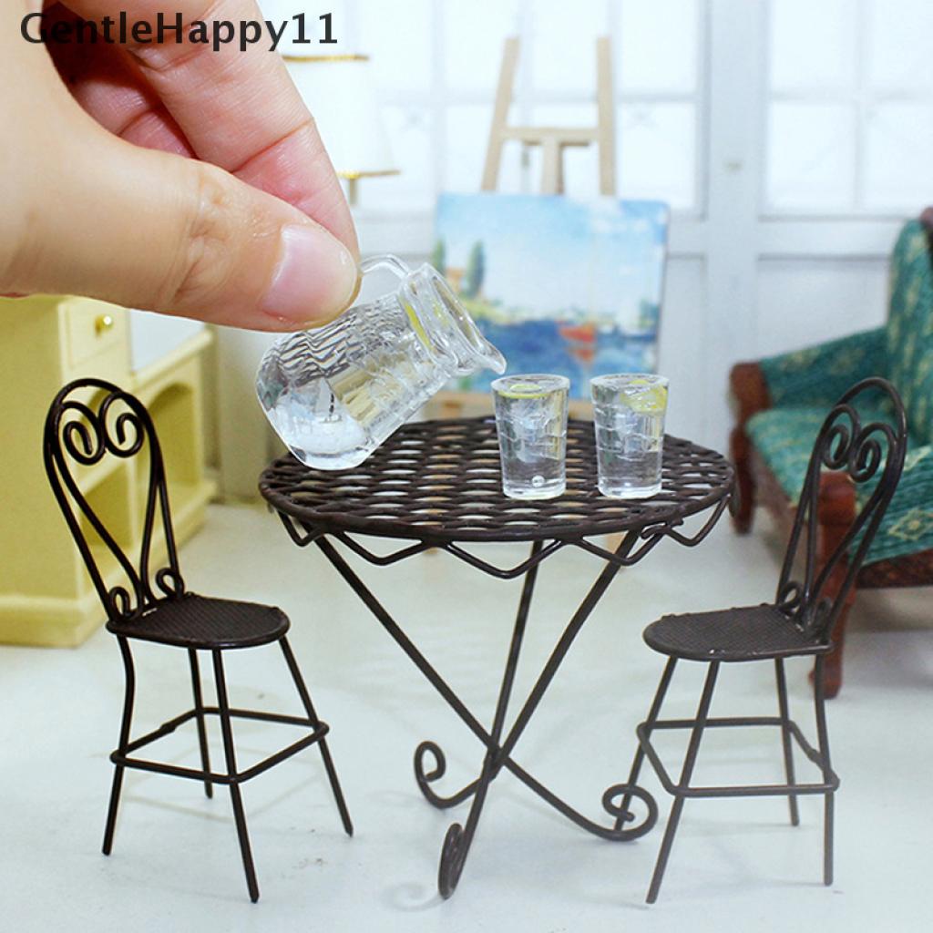 Gentlehappy 3pcs / set Mainan Miniatur Gelas Jus lemon Untuk Aksesoris Rumah Boneka