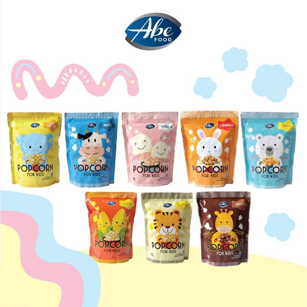 Popcorn &amp; Brownies abe food For Kids 80 Gr / popcorn anak / SNacking Anak NO MSG NO GLuten