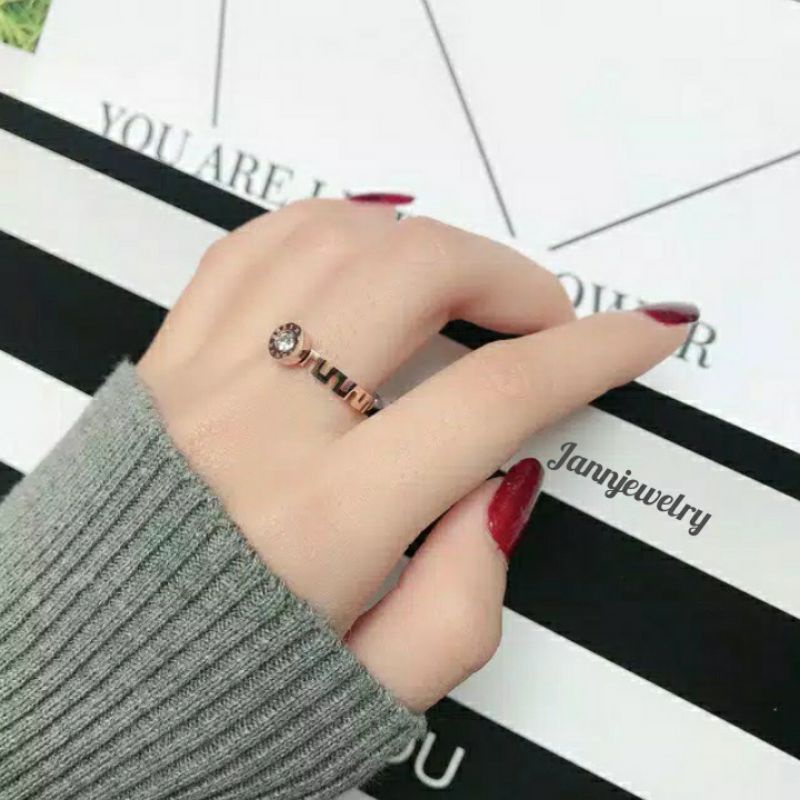 Cincin new fashion titanium asli anti karat JJ-20