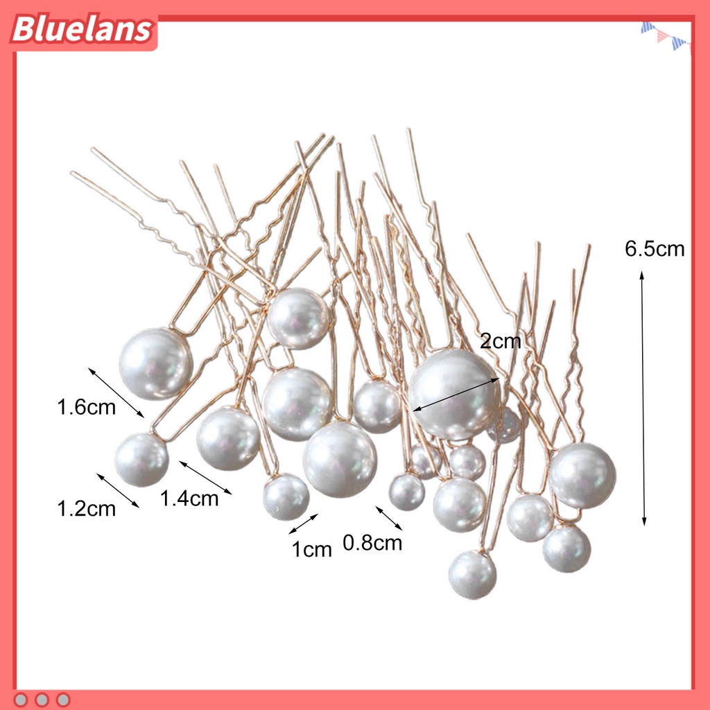 Bluelans Headwear Hair Clips Faux Pearl Women Hair Sticks Exquisite Hair Accessories