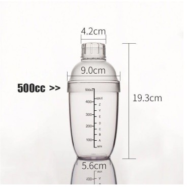 SHAKER 530ML PLASTIK / SHAKER PLASTIK 530ML / SHAKER PVC 530ML