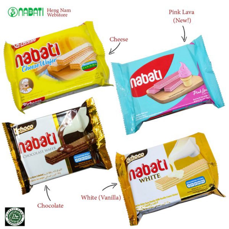 

Nabati Wafer berbagai varian rasa