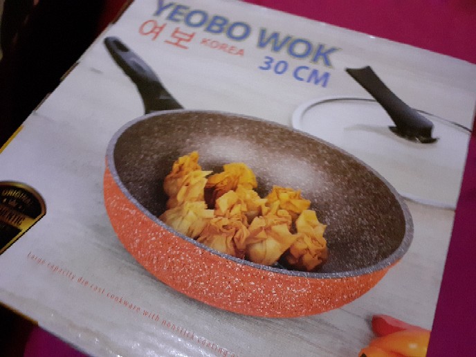 Panci Wajan Anti Lengket Granite Orange New Yeobo 30cm