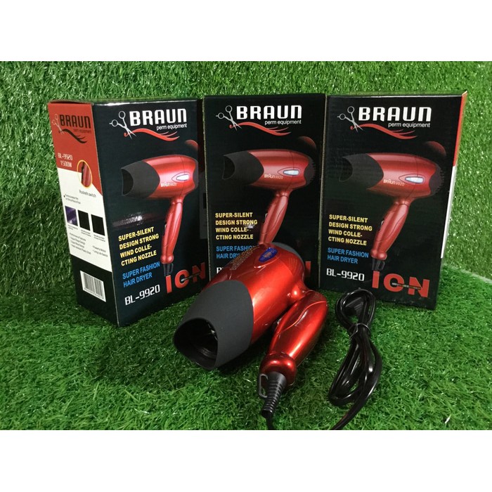 Braun BL-9920 Hair Dryer - Pengering Rambut Merah