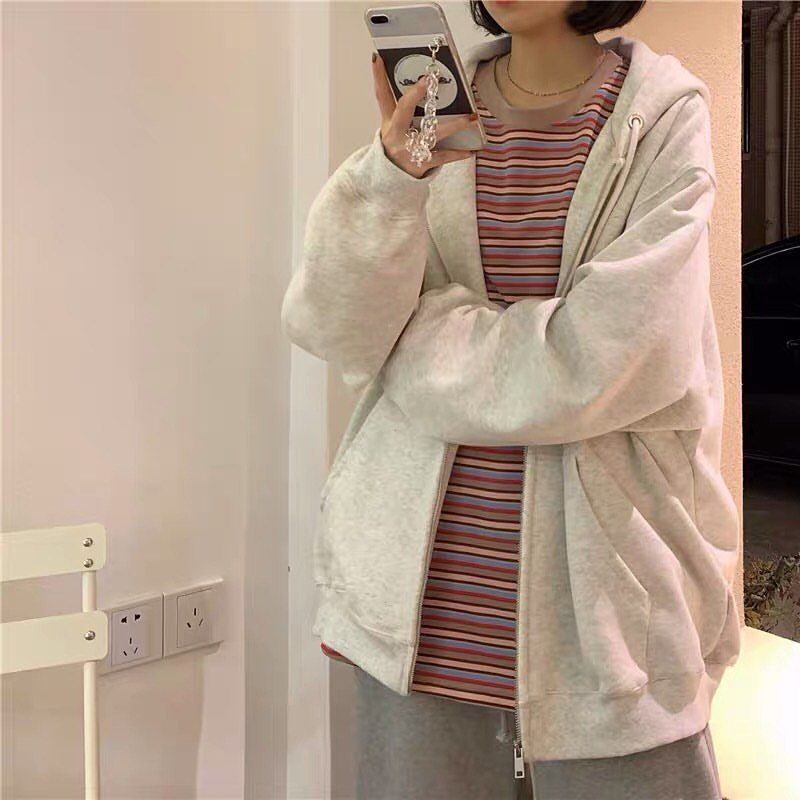 COLECTION HOODIE ZIPER | SWEATER OVERSIZE WANITA KOREAN