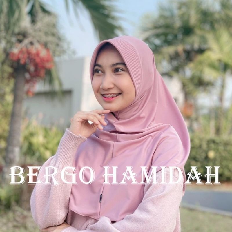 Bergo Hamidah / Kerudung Bergo Hamidah / Jilbab Instan / Hijab sport Jersey