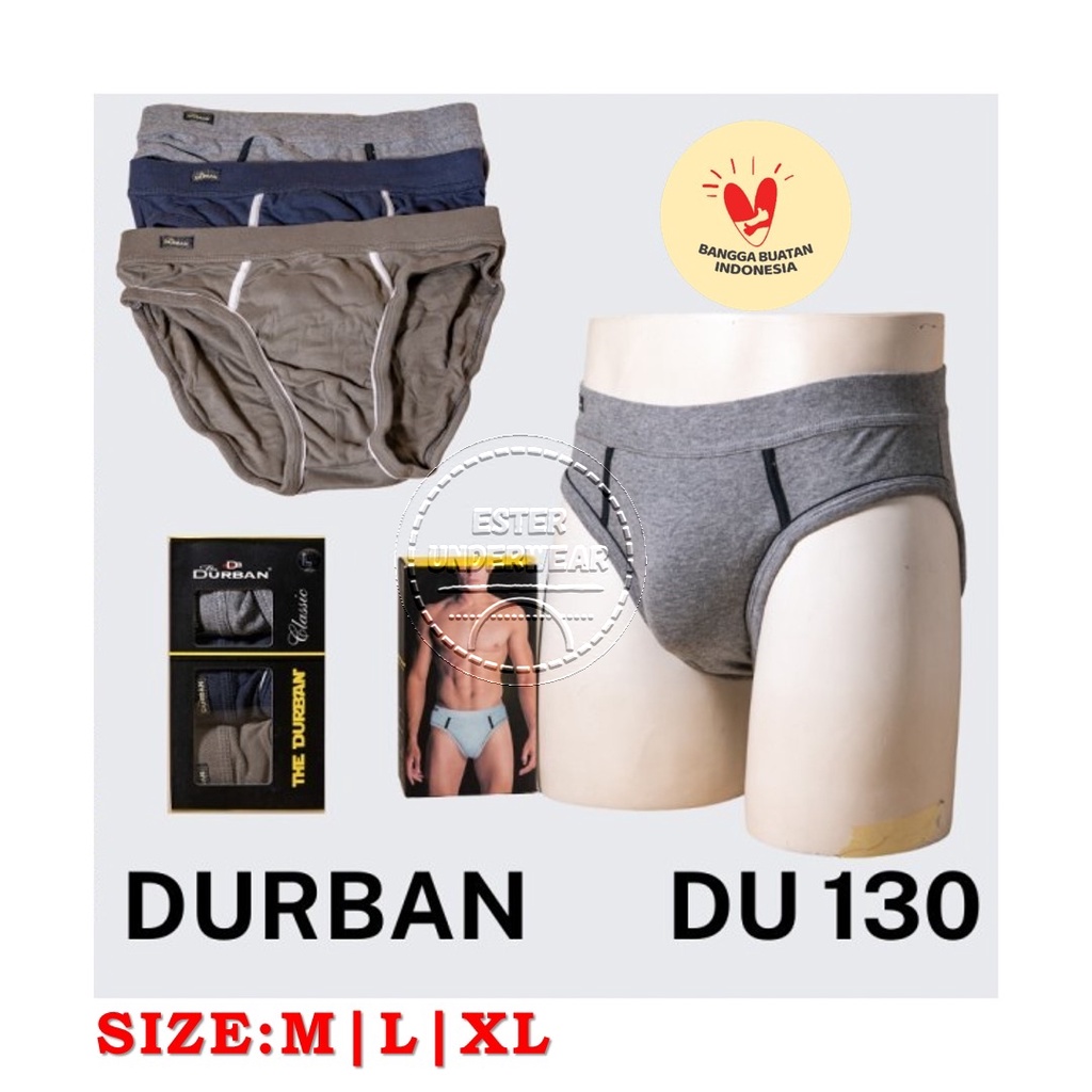 Celana Dalam Pria DURBAN Clasic DU 130 Isi 3Pcs