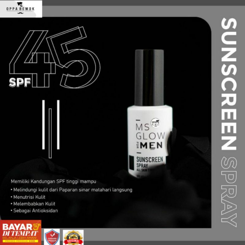 [  ORIGINAL BPOM ] MS GLOW MEN SUNSCREEN SPRAY SKINCARE PRIA GLOW UP