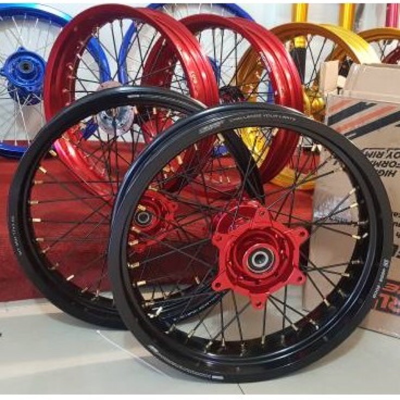 velg supermoto crf 150l velg scarlet 300 350 tromol scarlet full cnc jari jari cnc