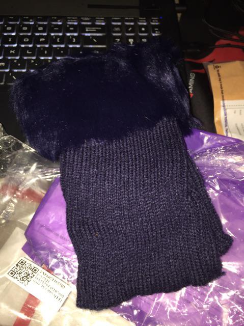 Penghangat Kaki Bulu Leg Warmer