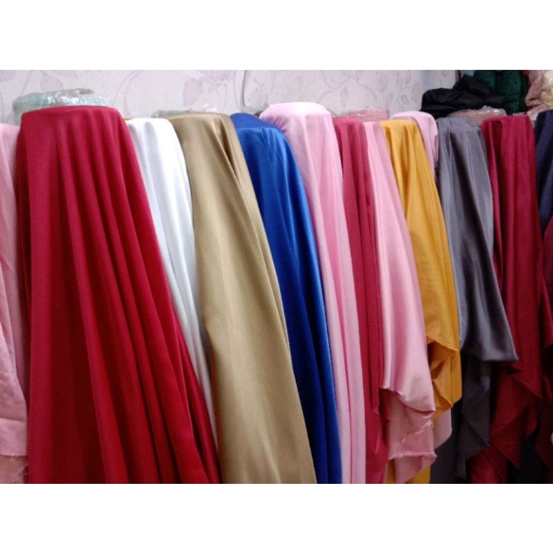 Kain Satin Roberto Cavali/kain furing/bahan seragam bridasmaid pesta/wedding dress