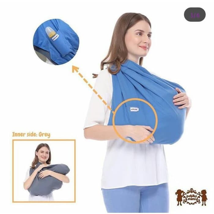 Petite mimi simple sling / Gendongan Kaos (Geos) Polos saku