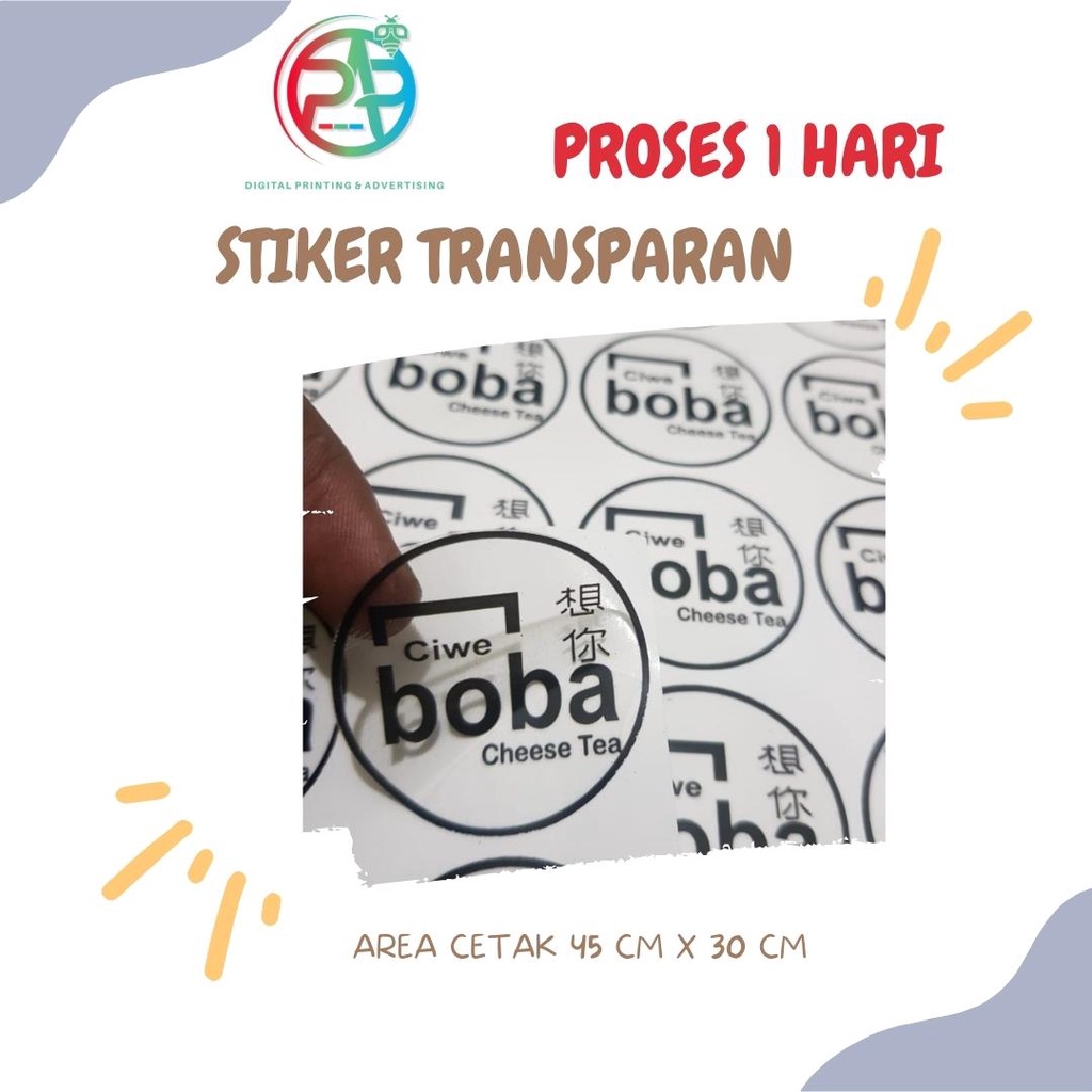 

CETAK STIKER TRANSPARANT A3+ (GROSIR)