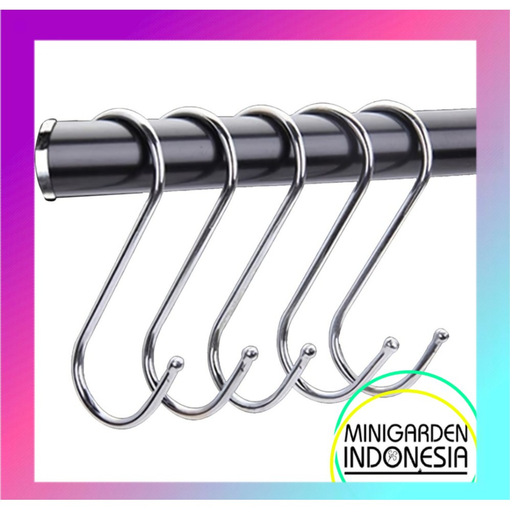 GANTUNGAN POT S STAINLESS 7CM pengait pot sling hook letter S hanger cantolan display tanama