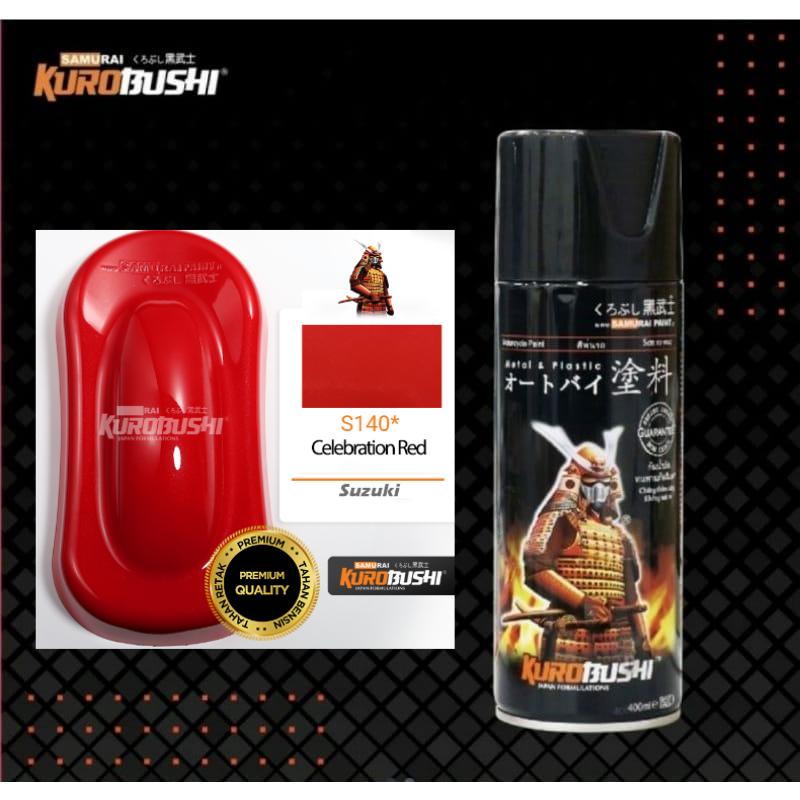 cat semprot samurai kurobushi pilok pilox samurai celebration red s140  400ml merah suzuki