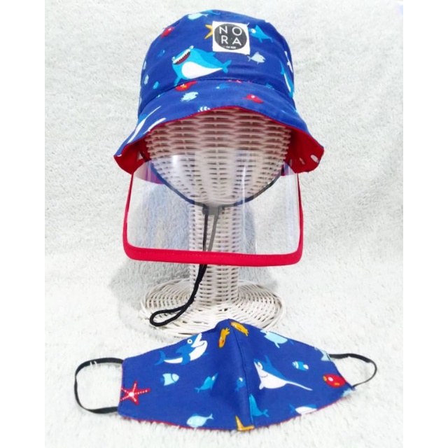 NORA REVERSIBLE BUCKET HAT FACE SHIELD ANAK & BAYI-7
