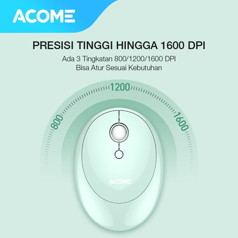 Acome Keyboard Mouse Combo Wireless Fashion Colours Tone AKM1000 Garansi Resmi 1 Tahun