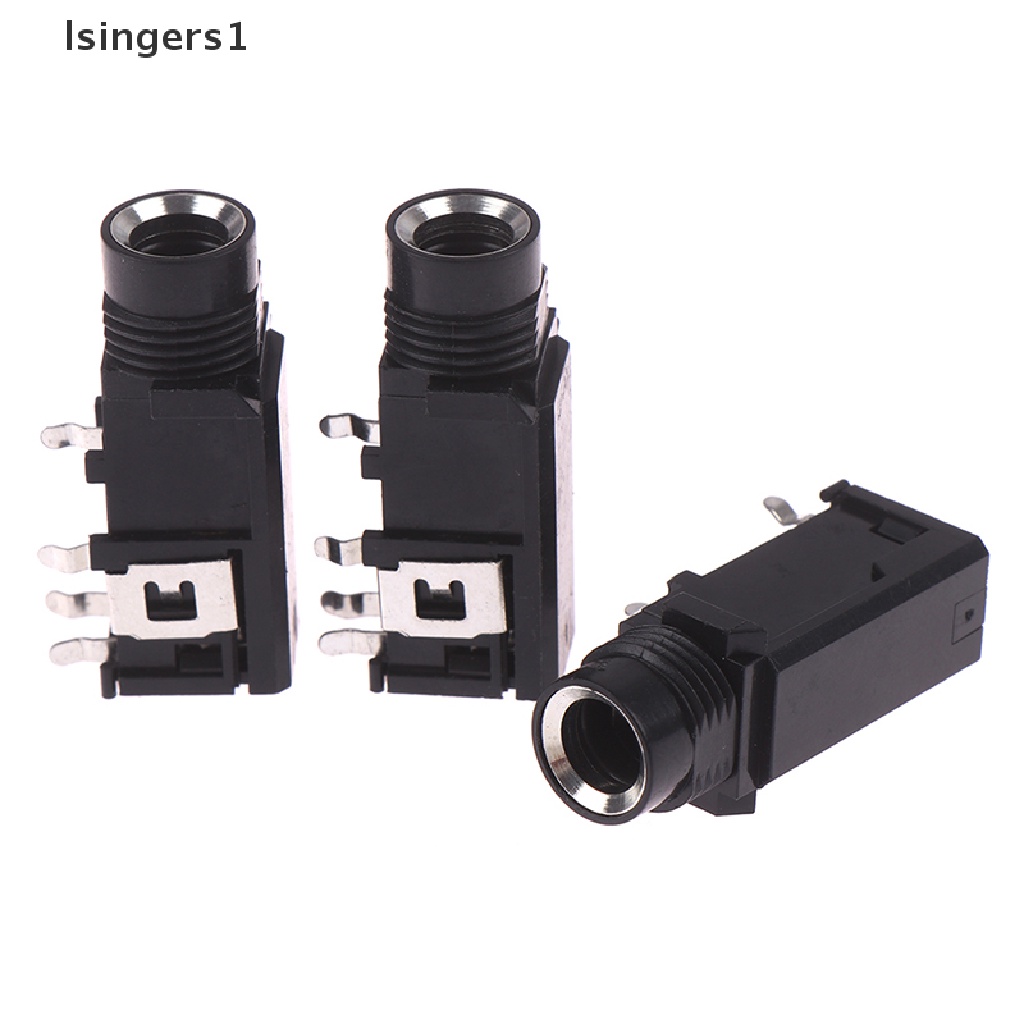 (lsingers1) 3pcs / lot adapter Konektor Jack audio stereo female 6.35mm 4pin