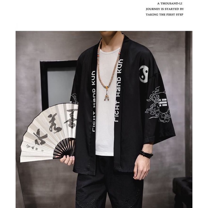 RE45 KIMONO CARDINGAN IMPORT PRIA WANITA JEPANG KOREA HAORI BIG OVER SIZE M-5XL ORIGINAL