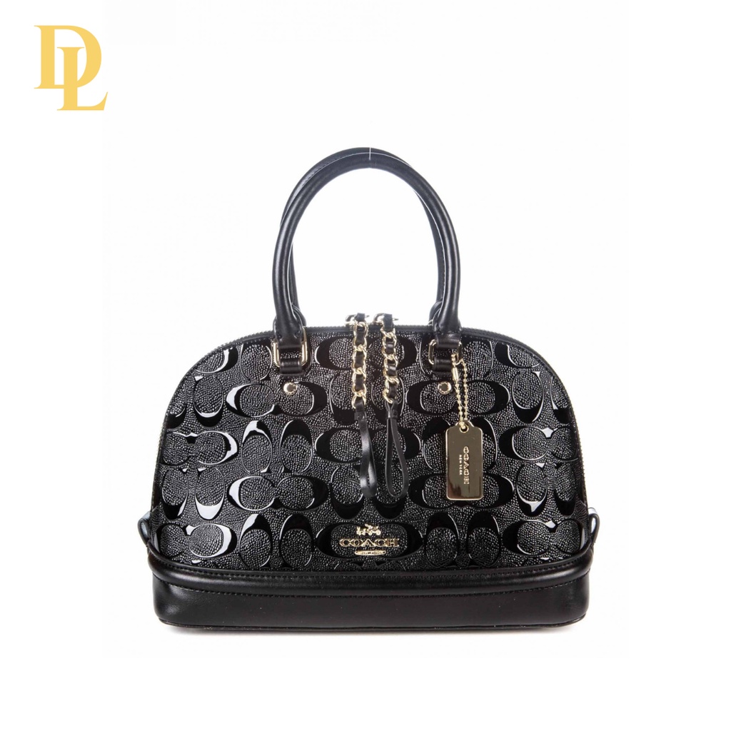 Coach Mini Sierra Satchel In Signature Debossed Patent Leather(55450)