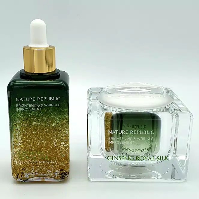 Nature Republic Ginseng Royal Silk 24K Gold Ampoule + Watery Cream