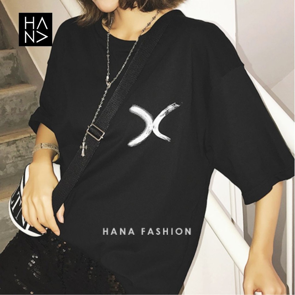 HanaFashion JKT - Alexa Oversized T-Shirt - Kaos Longgar Gaya Korea Wanita - TS008