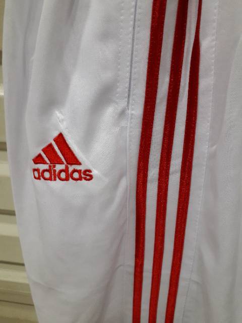 Celana training putih #celana training lis merah #celana olahraga M L XL XXL-1