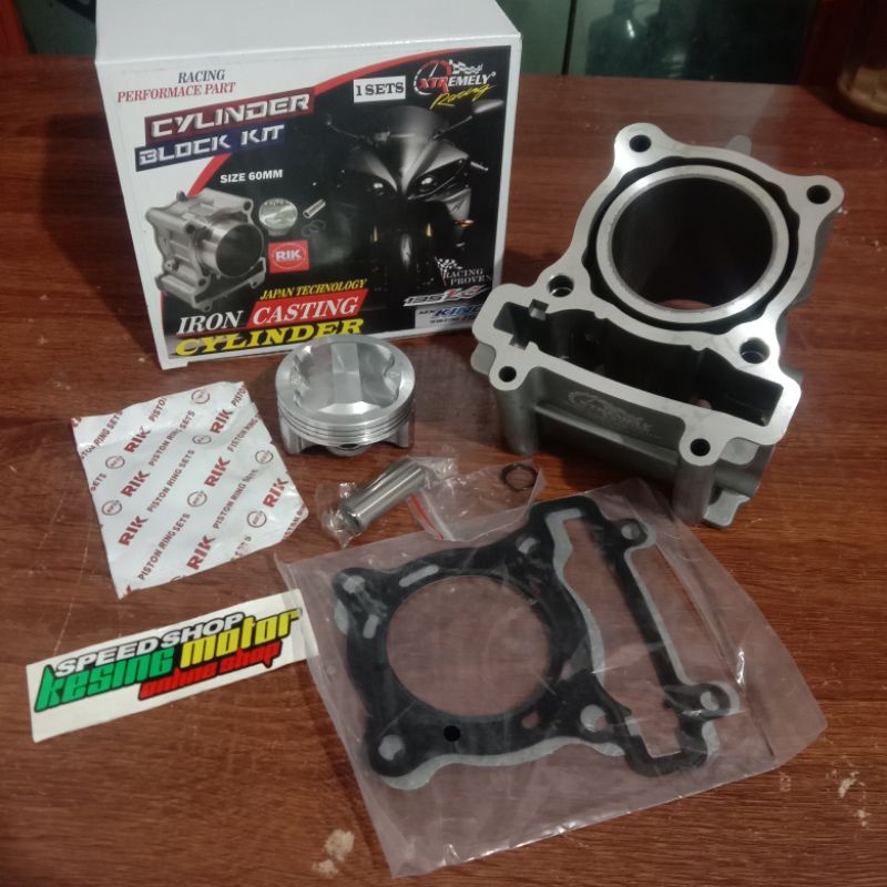CYLINDER BLOK BLOCK SEHER BORE UP XTR RACING UKURAN 60 62 63 MM JUPITER MX 135 OLD & NEW MX KING 150