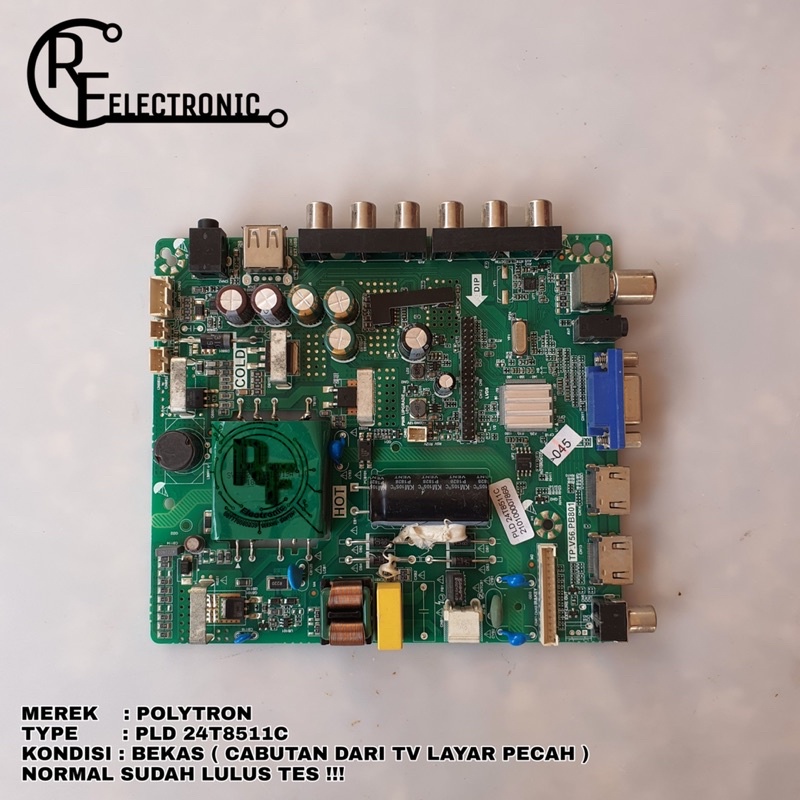 MB MOBO MAINBOARD MESIN TV LED POLYTRON PLD 24T8511C PLD 24T8511 C