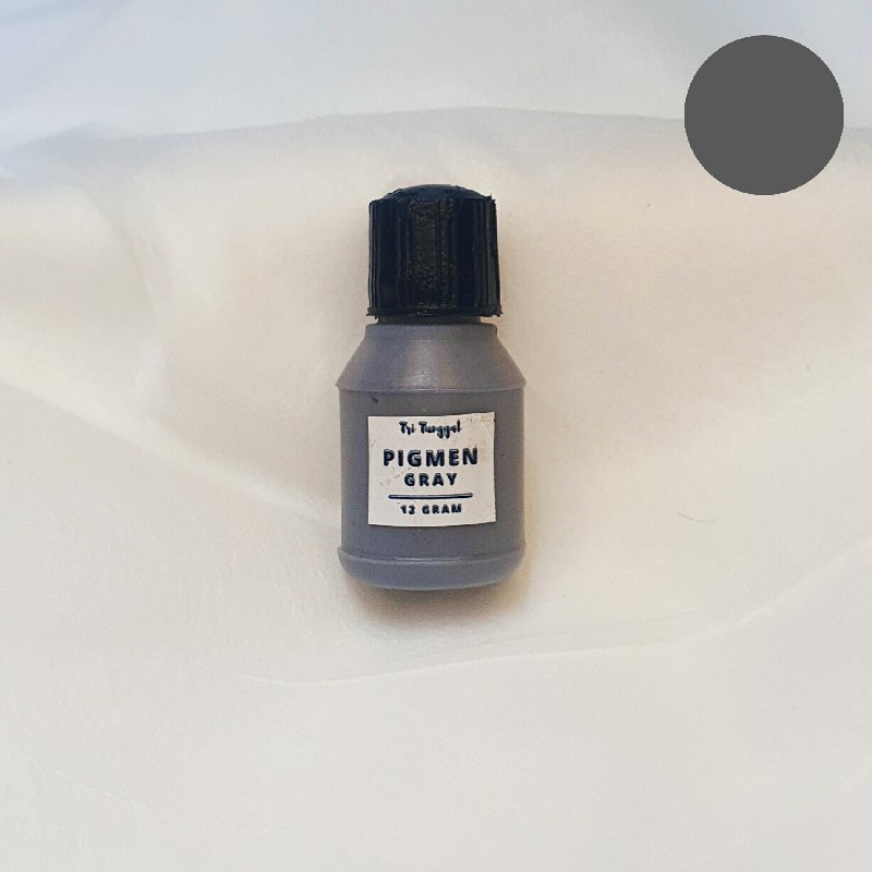 PIGMEN 12gr GREY Abu-Abu Mini Kecil Pewarna Sablon Pigment Color Slime Clay DIY Waterbased Tie Dye Cat Warna Warni Air Cairan Liquid Painting Kerajinan Prakarya Art Seni Kesenian Perlengkapan Drawing Melukis Lukis Grosir Prakarya Malang