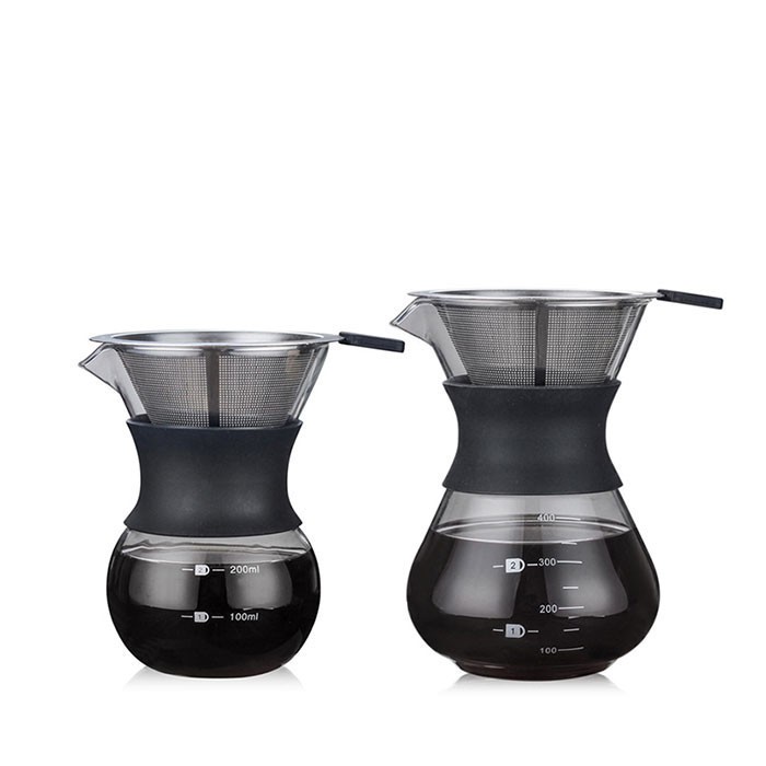 Coffee Glass Server with Silicon Handle 400ml-1