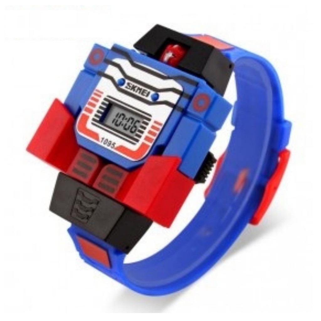 Original Jam Tangan Robot Digital Anak Transformer Bisa Dilepas  111102