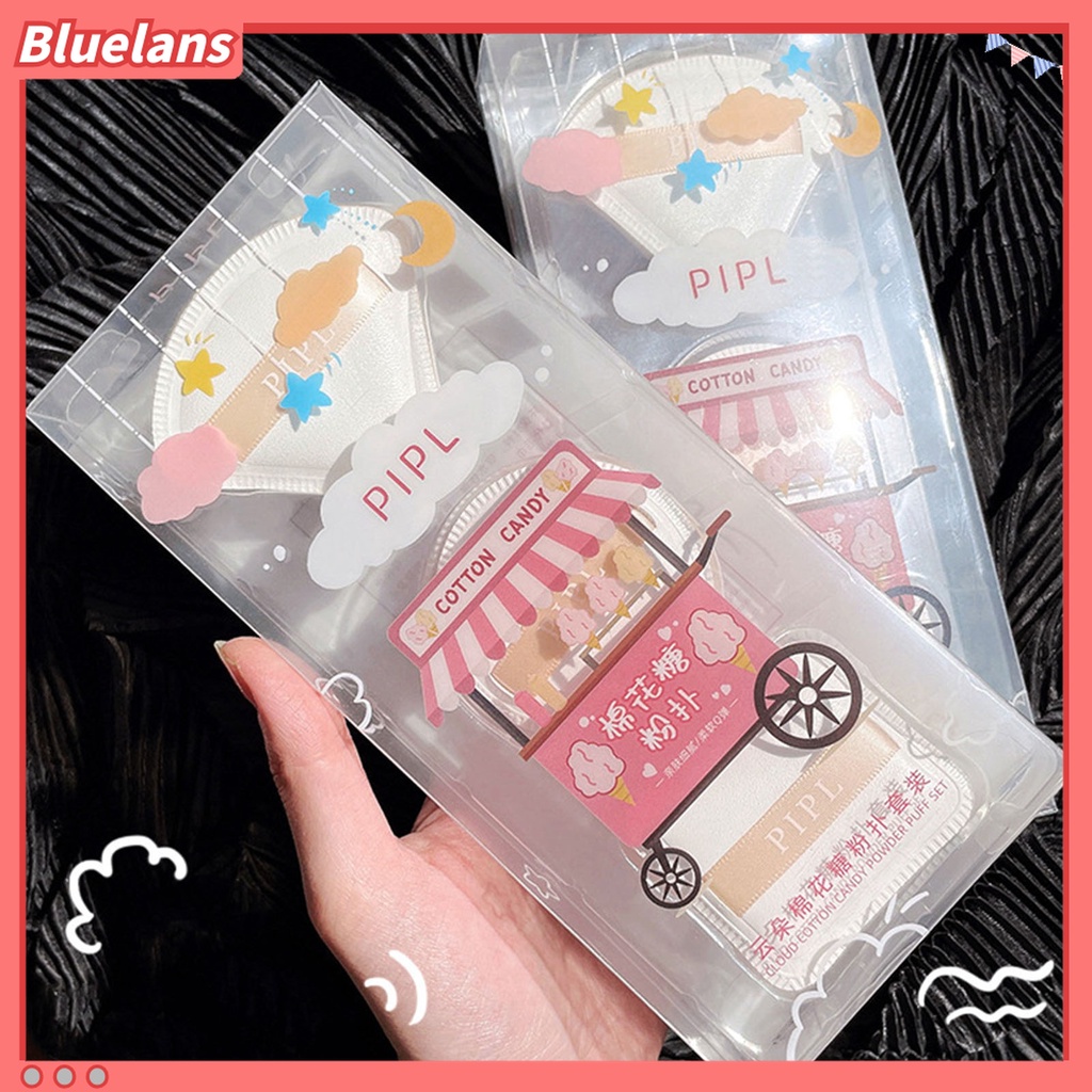 (In Stock) Kacamata Hitam Lensa Warna Warni ♡3 Pcs Spons Puff Makeup Portable Bahan Lembut Breathable Untuk Foundation Cair