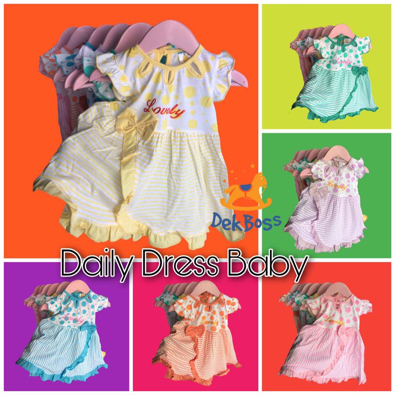 Dress bayi perempuan | Baju bayi perempuan | Dres bayi perempuan 6 12 bulan | Daster bayi perempuan 6 12 bulan atau 1 tahun | Daster harian anak